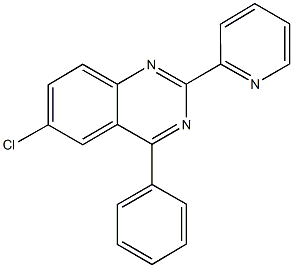 6-chloro-4-phenyl-2-(2-pyridinyl)quinazoline Struktur