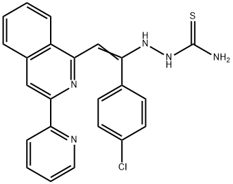 2-{1-(4-chlorophenyl)-2-[3-(2-pyridinyl)-1-isoquinolinyl]vinyl}hydrazinecarbimidothioic acid Struktur