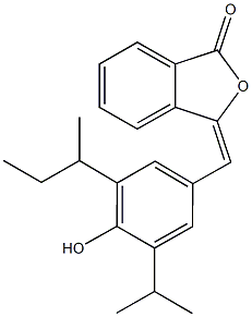 3-(3-sec-butyl-4-hydroxy-5-isopropylbenzylidene)-2-benzofuran-1(3H)-one Struktur