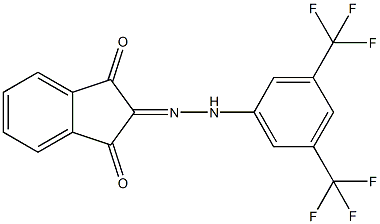 1H-indene-1,2,3-trione 2-{[3,5-bis(trifluoromethyl)phenyl]hydrazone} Struktur