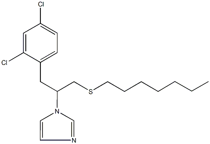 3-(2,4-dichlorophenyl)-2-(1H-imidazol-1-yl)propyl heptyl sulfide Struktur