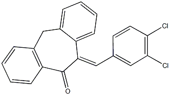 11-(3,4-dichlorobenzylidene)-5,11-dihydro-10H-dibenzo[a,d]cyclohepten-10-one Struktur