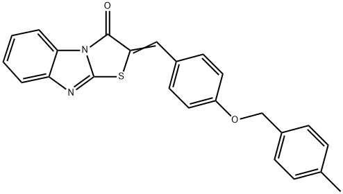 2-{4-[(4-methylbenzyl)oxy]benzylidene}[1,3]thiazolo[3,2-a]benzimidazol-3(2H)-one Struktur