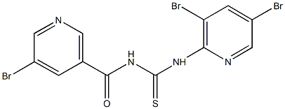 N-[(5-bromopyridin-3-yl)carbonyl]-N'-(3,5-dibromopyridin-2-yl)thiourea Struktur