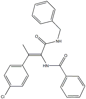 N-[1-[(benzylamino)carbonyl]-2-(4-chlorophenyl)-1-propenyl]benzamide Struktur