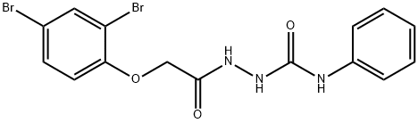 2-[(2,4-dibromophenoxy)acetyl]-N-phenylhydrazinecarboxamide Struktur