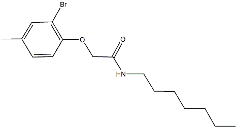 2-(2-bromo-4-methylphenoxy)-N-heptylacetamide Struktur