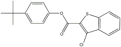 4-tert-butylphenyl 3-chloro-1-benzothiophene-2-carboxylate Struktur