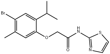 2-(4-bromo-2-isopropyl-5-methylphenoxy)-N-(1,3-thiazol-2-yl)acetamide Struktur