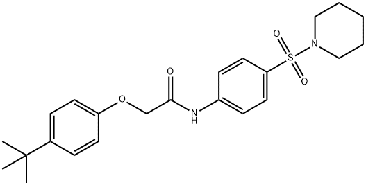 2-(4-tert-butylphenoxy)-N-[4-(1-piperidinylsulfonyl)phenyl]acetamide Struktur