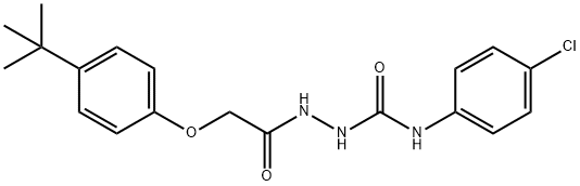 2-[(4-tert-butylphenoxy)acetyl]-N-(4-chlorophenyl)hydrazinecarboxamide Struktur