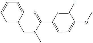 N-benzyl-3-iodo-4-methoxy-N-methylbenzamide Struktur