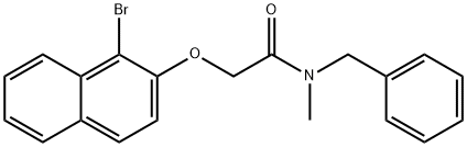 N-benzyl-2-[(1-bromo-2-naphthyl)oxy]-N-methylacetamide Struktur