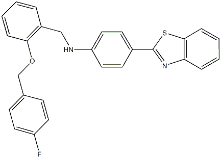 N-[4-(1,3-benzothiazol-2-yl)phenyl]-N-{2-[(4-fluorobenzyl)oxy]benzyl}amine Struktur