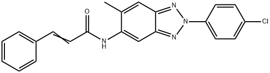 N-[2-(4-chlorophenyl)-6-methyl-2H-1,2,3-benzotriazol-5-yl]-3-phenylacrylamide Struktur