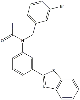 N-[3-(1,3-benzothiazol-2-yl)phenyl]-N-(3-bromobenzyl)acetamide Struktur