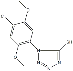 1-(4-chloro-2,5-dimethoxyphenyl)-1H-tetraazole-5-thiol Struktur