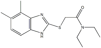 2-[(4,5-dimethyl-1H-benzimidazol-2-yl)sulfanyl]-N,N-diethylacetamide Struktur