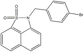 2-(4-bromobenzyl)-2H-naphtho[1,8-cd]isothiazole 1,1-dioxide Struktur