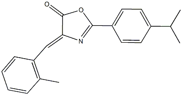 2-(4-isopropylphenyl)-4-(2-methylbenzylidene)-1,3-oxazol-5(4H)-one Struktur