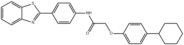 N-[4-(1,3-benzothiazol-2-yl)phenyl]-2-(4-cyclohexylphenoxy)acetamide Struktur