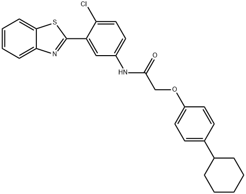 N-[3-(1,3-benzothiazol-2-yl)-4-chlorophenyl]-2-(4-cyclohexylphenoxy)acetamide Struktur