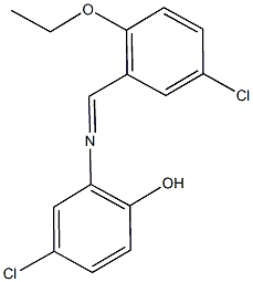 4-chloro-2-[(5-chloro-2-ethoxybenzylidene)amino]phenol Struktur