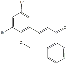 3-(3,5-dibromo-2-methoxyphenyl)-1-phenyl-2-propen-1-one Struktur