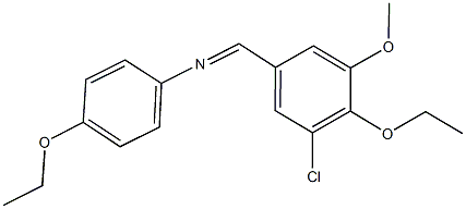 N-(3-chloro-4-ethoxy-5-methoxybenzylidene)-4-ethoxyaniline Struktur