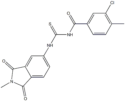 N-(3-chloro-4-methylbenzoyl)-N'-(2-methyl-1,3-dioxo-2,3-dihydro-1H-isoindol-5-yl)thiourea Struktur