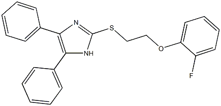 2-{[2-(2-fluorophenoxy)ethyl]sulfanyl}-4,5-diphenyl-1H-imidazole Struktur