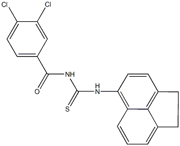 N-(3,4-dichlorobenzoyl)-N'-(1,2-dihydro-5-acenaphthylenyl)thiourea Struktur