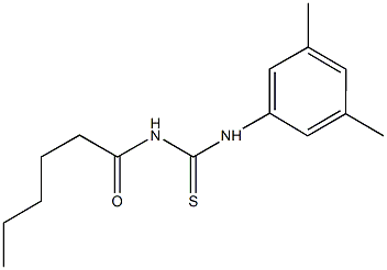 N-(3,5-dimethylphenyl)-N'-hexanoylthiourea Struktur