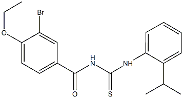 N-(3-bromo-4-ethoxybenzoyl)-N'-(2-isopropylphenyl)thiourea Struktur