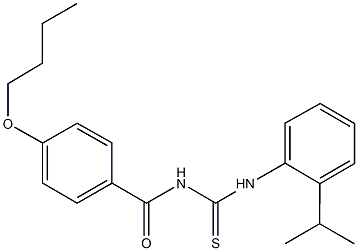 N-(4-butoxybenzoyl)-N'-(2-isopropylphenyl)thiourea Struktur