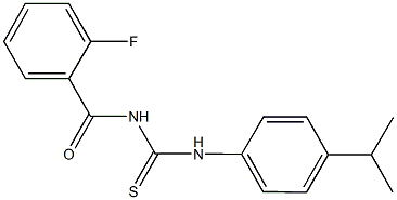 N-(2-fluorobenzoyl)-N'-(4-isopropylphenyl)thiourea Struktur