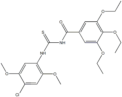 N-(4-chloro-2,5-dimethoxyphenyl)-N'-(3,4,5-triethoxybenzoyl)thiourea Struktur