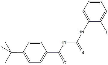 N-(4-tert-butylbenzoyl)-N'-(2-iodophenyl)thiourea Struktur