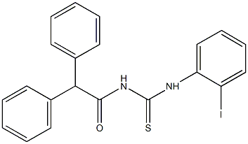 N-(diphenylacetyl)-N'-(2-iodophenyl)thiourea Struktur