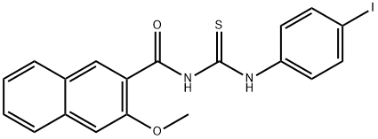 N-(4-iodophenyl)-N'-(3-methoxy-2-naphthoyl)thiourea Struktur