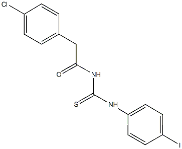 N-[(4-chlorophenyl)acetyl]-N'-(4-iodophenyl)thiourea Struktur