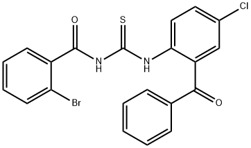 N-(2-benzoyl-4-chlorophenyl)-N'-(2-bromobenzoyl)thiourea Struktur