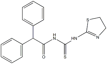 N-(4,5-dihydro-1,3-thiazol-2-yl)-N'-(diphenylacetyl)thiourea Struktur