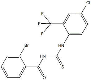 N-(2-bromobenzoyl)-N'-[4-chloro-2-(trifluoromethyl)phenyl]thiourea Struktur