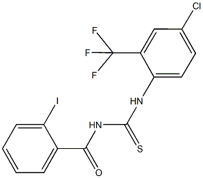 N-[4-chloro-2-(trifluoromethyl)phenyl]-N'-(2-iodobenzoyl)thiourea Struktur