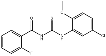 N-(5-chloro-2-methoxyphenyl)-N'-(2-fluorobenzoyl)thiourea Struktur