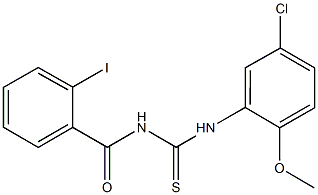 N-(5-chloro-2-methoxyphenyl)-N'-(2-iodobenzoyl)thiourea Struktur