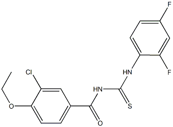 N-(3-chloro-4-ethoxybenzoyl)-N'-(2,4-difluorophenyl)thiourea Struktur