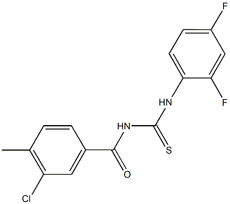 N-(3-chloro-4-methylbenzoyl)-N'-(2,4-difluorophenyl)thiourea Struktur