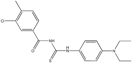 N-(3-chloro-4-methylbenzoyl)-N'-[4-(diethylamino)phenyl]thiourea Struktur